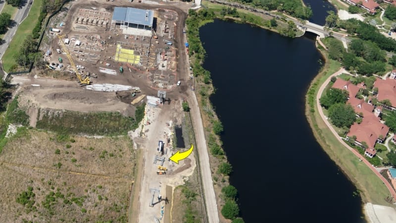 Disney Skyliner Construction Update April 2018 on to Caribbean beach