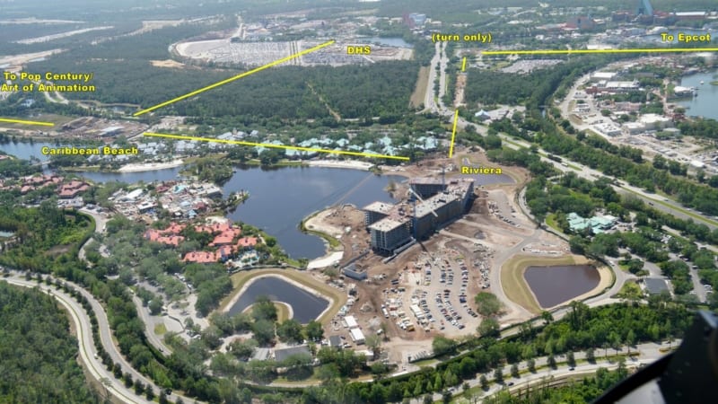 Disney Skyliner Construction Update April 2018 aerial view