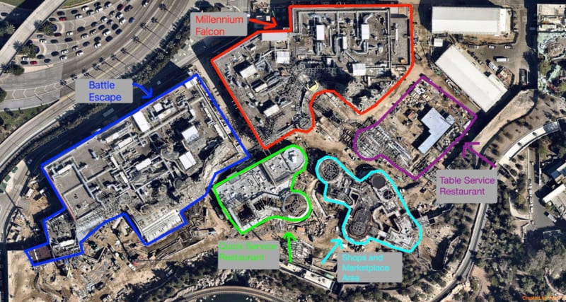 Star Wars Galaxy's Edge Restaurants Layout