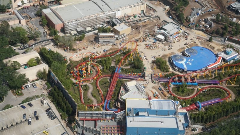 Toy Story Land Aerial Shot