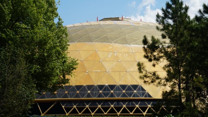 Wonders of Life Pavilion roof maintenance inside epcot