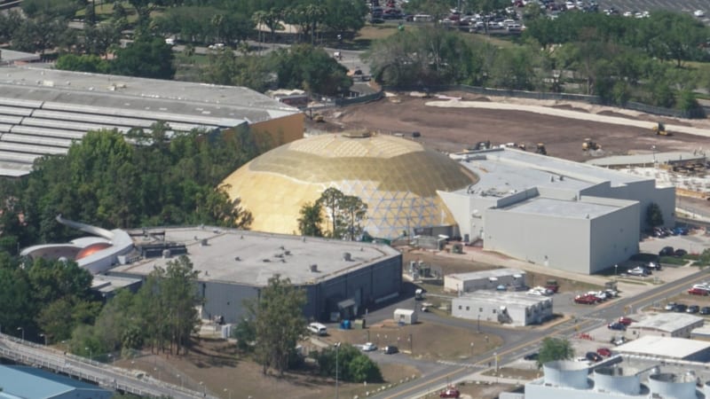 Wonders of Life Pavilion roof maintenance aerial