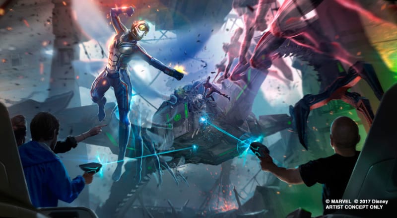 Hong Kong Disneyland marvel land with Ant-Man and the Wasp concept art