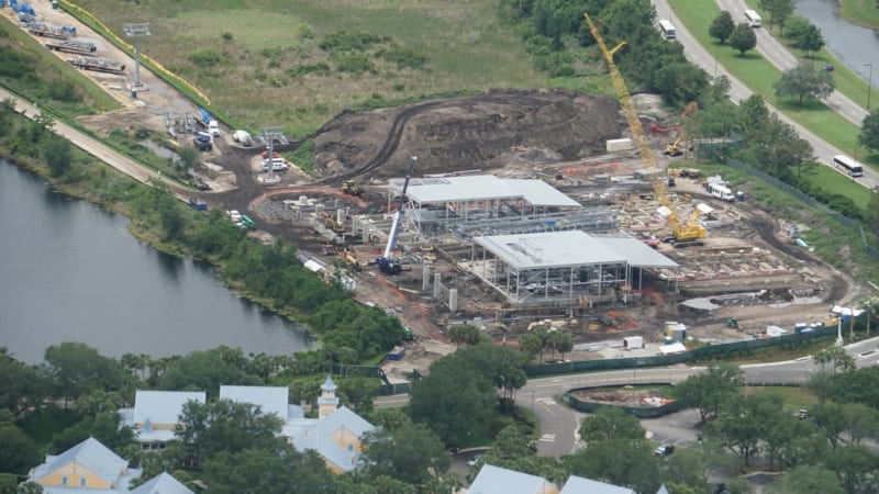 Disney Skyliner Construction Update May 2018 Caribbean Beach station now