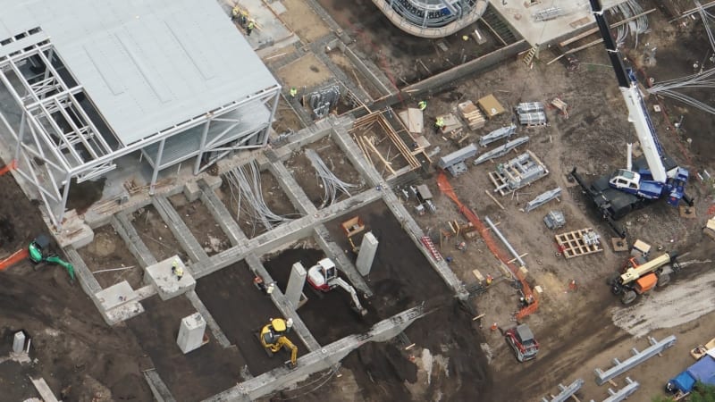 Disney Skyliner Construction Update May 2018 Caribbean Beach station conduits 