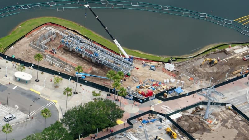 Disney Skyliner Construction Update May 2018 Hollywood Studios Aerial shot