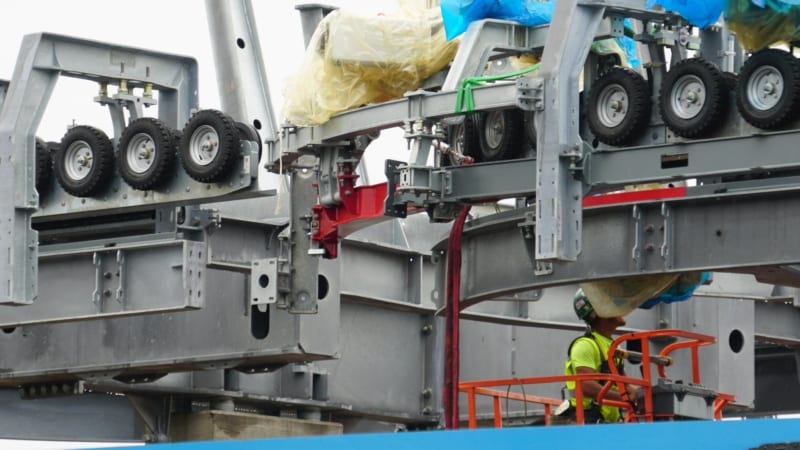 Disney Skyliner Landing System Installation turn system