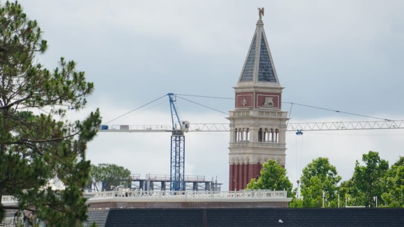 Disney Skyliner Construction Update May 2018 Riviera construction behind Epcot
