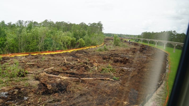 Land Clearing for Epcot Hotel Support Area Started from monorail