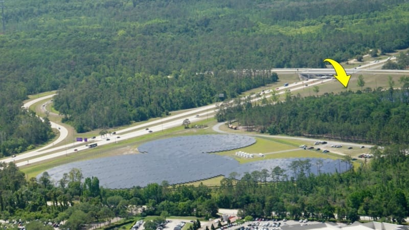 Land Clearing for Epcot Hotel Support Area Started mickey solar farm