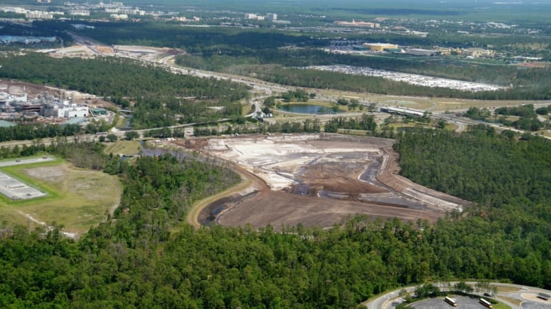 Hollywood Studios Parking Lot Construction Update May 2018 excavation pile