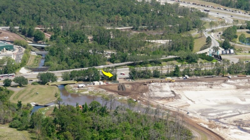  Hollywood Studios Parking Lot Construction Update May 2018 excavator route