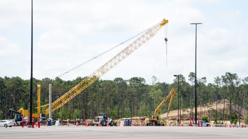 Hollywood Studios Parking Lot Construction Update May 2018 exit ramp