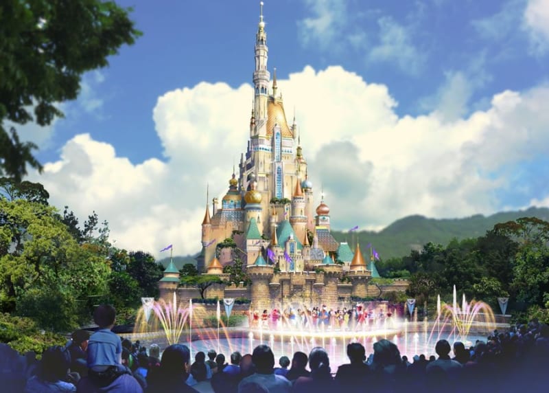 Frozen Roller Coaster Coming to Hong Kong Disneyland new castle concept art