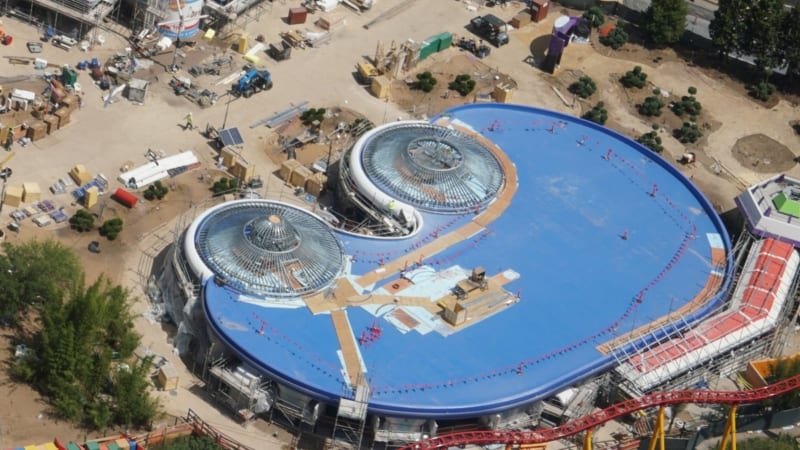 Toy Story Land Construction Update May 2018 Alien Swirling Saucers roof