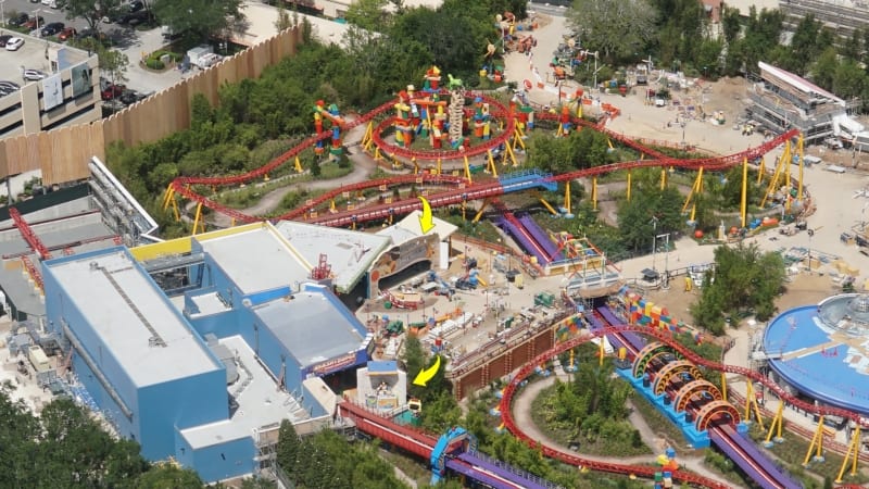 Toy Story Land Construction Update May 2018 Slinky Dog theming