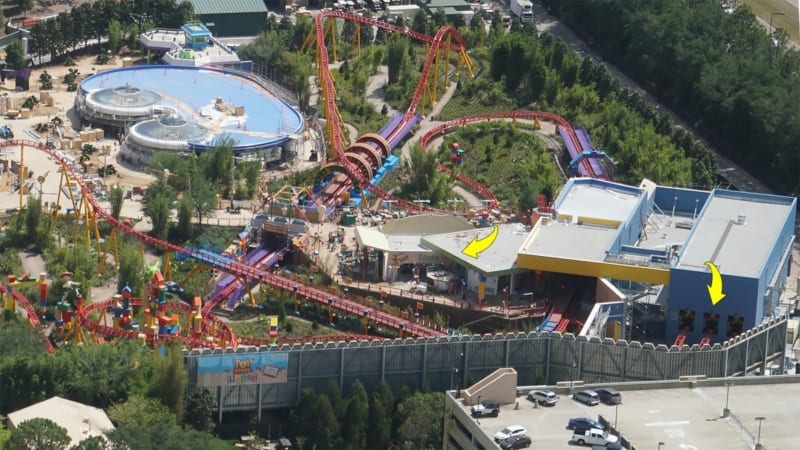 Toy Story Land Construction Update May 2018 slinky dog dash station