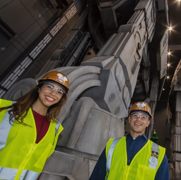 Look at the AT-AT Walkers Inside Battle Escape Attraction in Galaxy's Edge