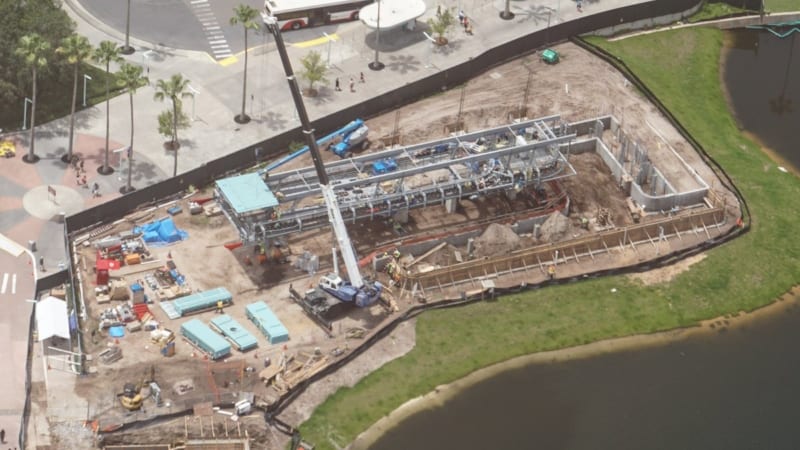 Roof Added to Disney Skyliner Station in Hollywood Studios aerial
