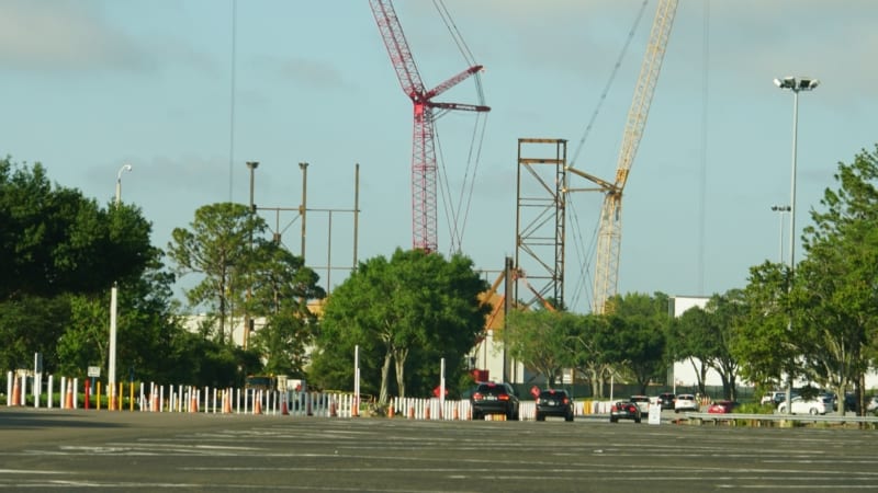 Guardians of the Galaxy Coaster from parking lot