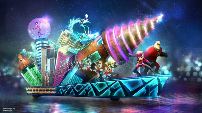 New Incredibles Float Coming to Paint the Night Parade in Disney California Adventure Park