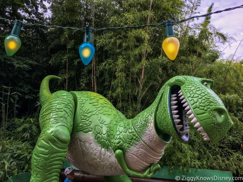 Sneak Peak at Toy Story Land Theming Disneyland Paris Rex figure