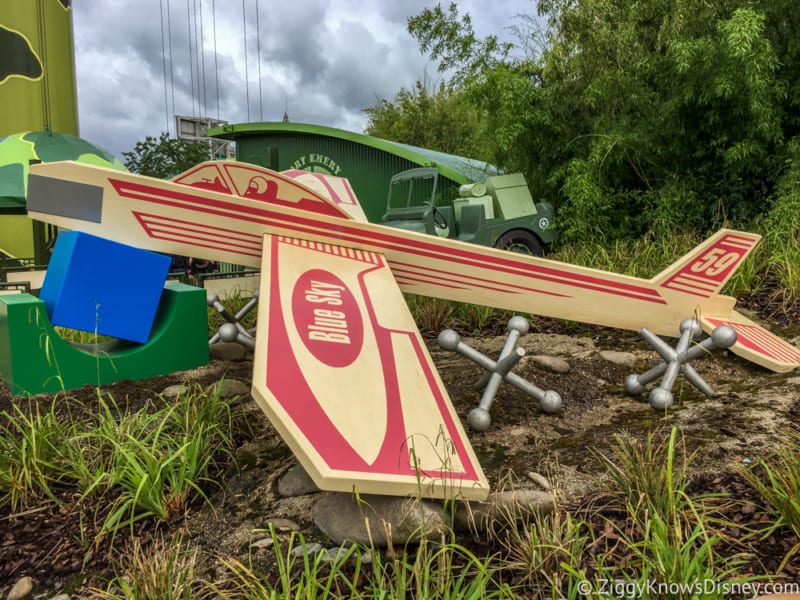 Sneak Peak at Toy Story Land Theming Disneyland Paris blue sky plane