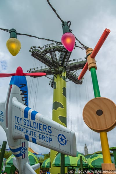 Sneak Peak at Toy Story Land Theming Disneyland Paris Toy Soldiers Parachute Drop