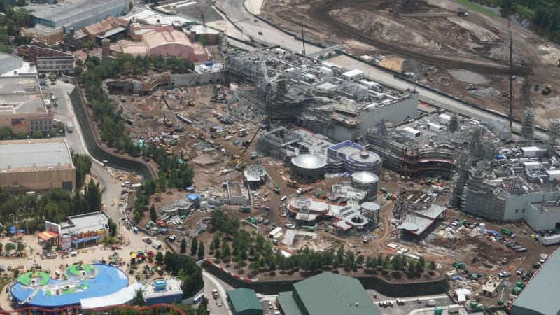 Star Wars Galaxy's Edge Construction Update June 2018 aerial