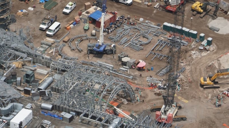 Star Wars Galaxy's Edge Construction Update June 2018 battle escape exit