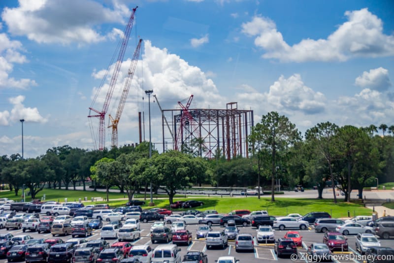 Guardians of the Galaxy Construction July 2018 impact around Epcot