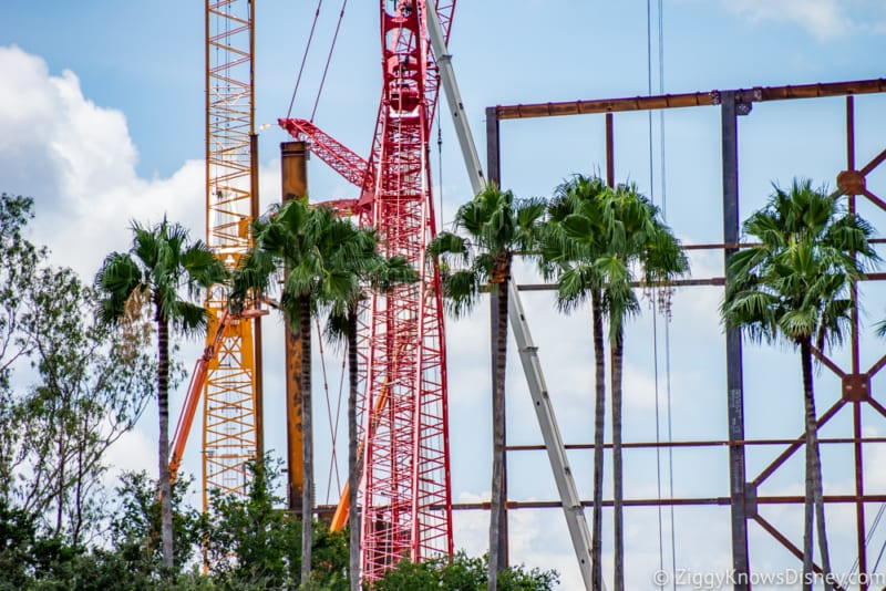 Guardians of the Galaxy Construction July 2018 impact around Epcot