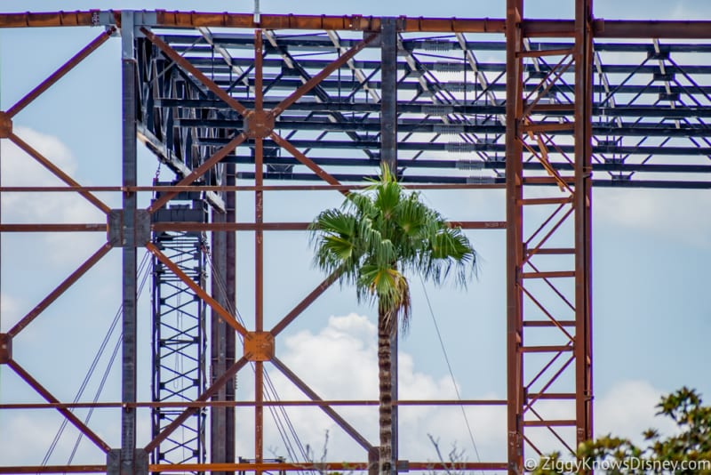 Guardians of the Galaxy Construction July 2018 impact around Epcot