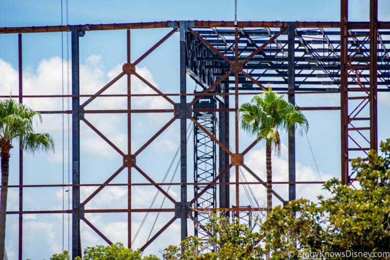 Guardians of the Galaxy Construction July 2018 impact around Epcot