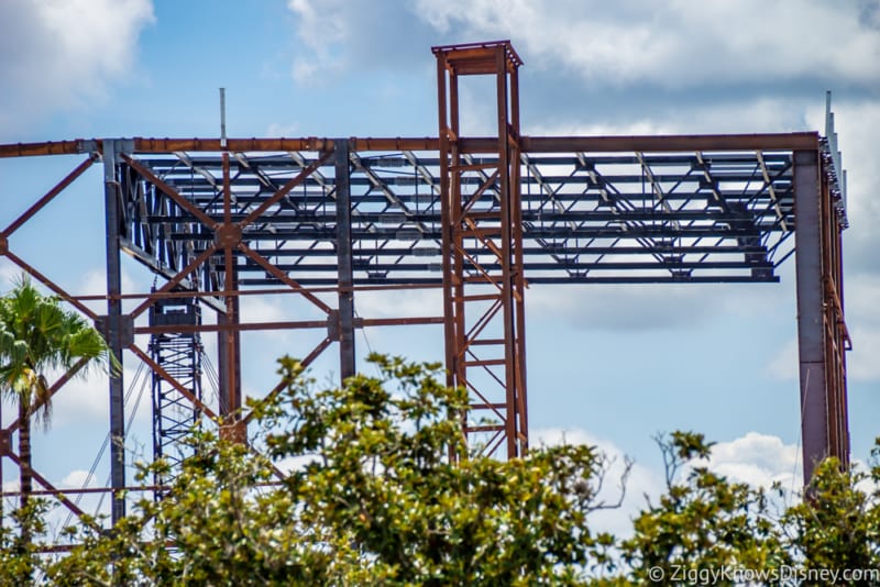 Guardians of the Galaxy Construction July 2018 impact around Epcot