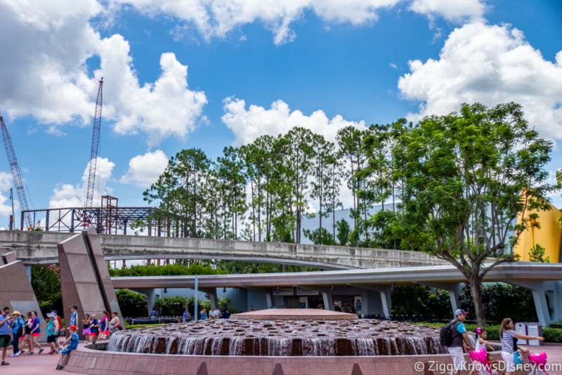 Guardians of the Galaxy Construction July 2018 impact around Epcot