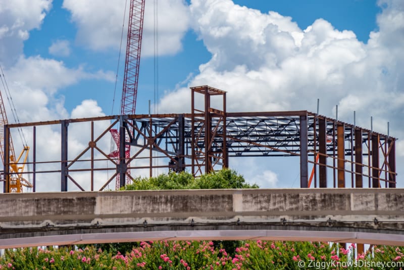 Guardians of the Galaxy Construction July 2018 impact around Epcot