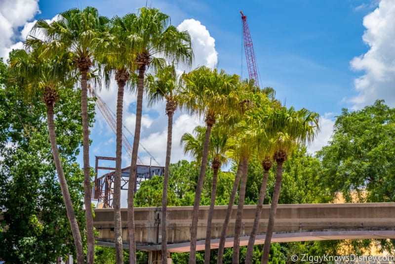 Guardians of the Galaxy Construction July 2018 impact around Epcot