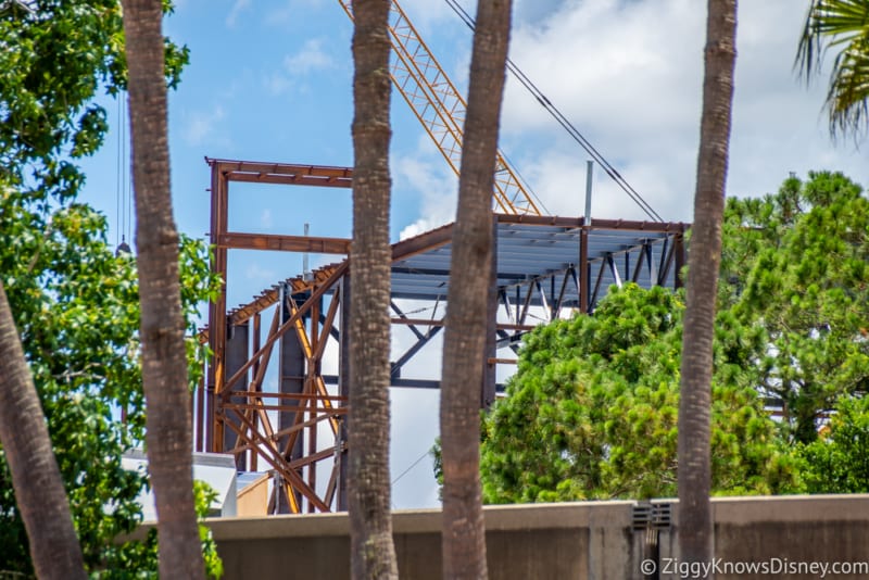 Guardians of the Galaxy Construction July 2018 impact around Epcot