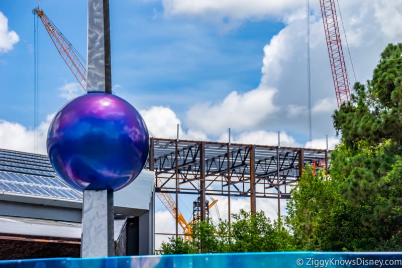 Guardians of the Galaxy Construction July 2018 impact around Epcot