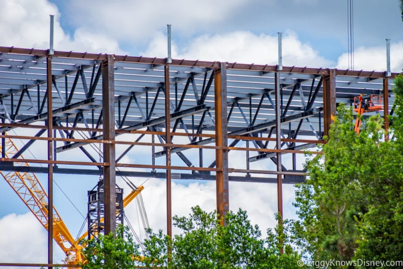 Guardians of the Galaxy Construction July 2018 impact around Epcot