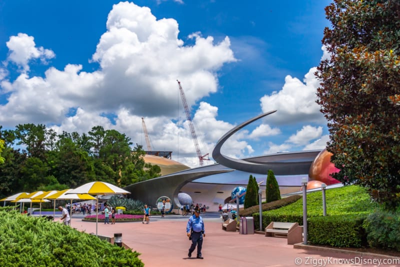 Guardians of the Galaxy Construction July 2018 impact around Epcot