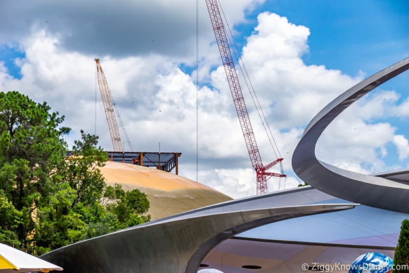 Guardians of the Galaxy Construction July 2018 impact around Epcot