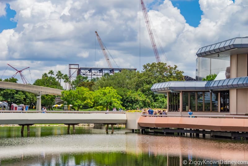 Guardians of the Galaxy Construction July 2018 impact around Epcot