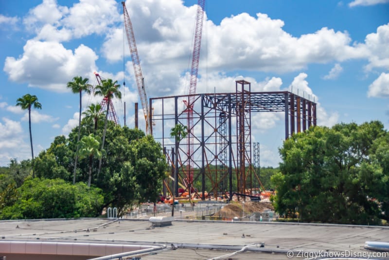 Guardians of the Galaxy Construction July 2018 impact around Epcot