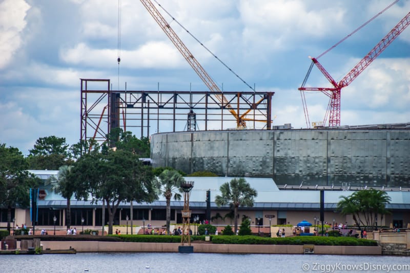 Guardians of the Galaxy Construction July 2018 impact around Epcot