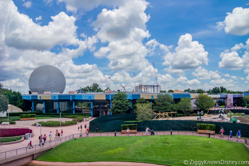 Guardians of the Galaxy Construction July 2018 impact around Epcot