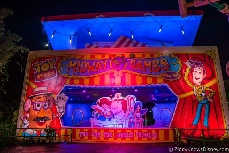 Toy Story Land at Night