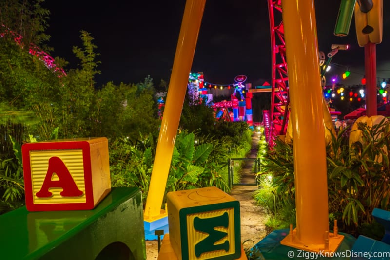 Toy Story Land at Night