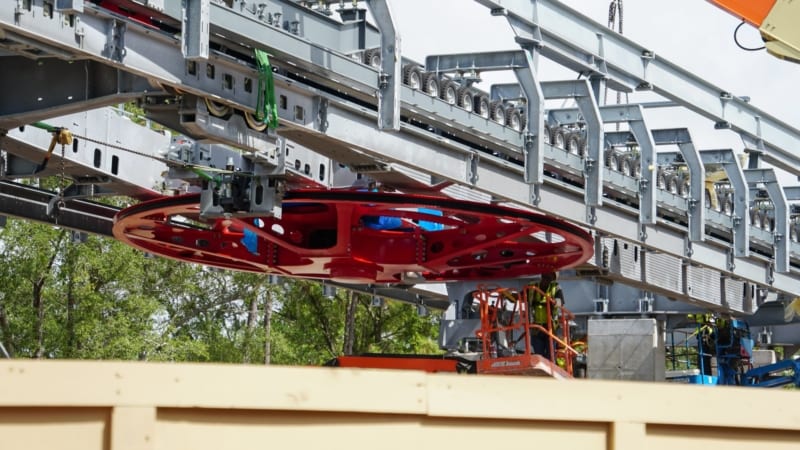 Disney Skyliner Construction Update August 2018 Epcot Station Bull Wheel